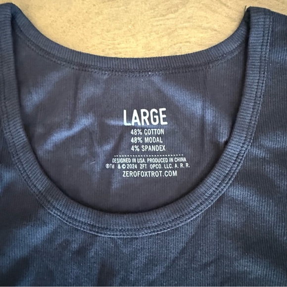 Zero Foxtrot 2 pack of Black Skivvy Tank Tops * New in Packaging - Picture 3 of 5